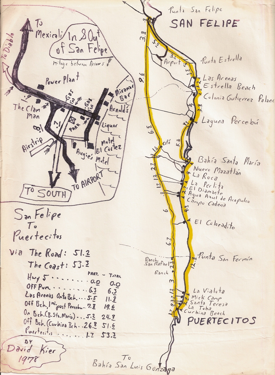 Baja map San Felipe