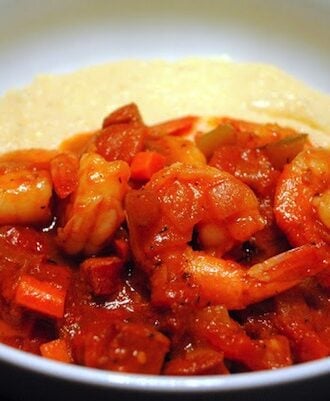 Cajun-Style Shrimp & Grits - A spicy and comforting dish made with ingredients you have on hand. | foxeslovelemons.com