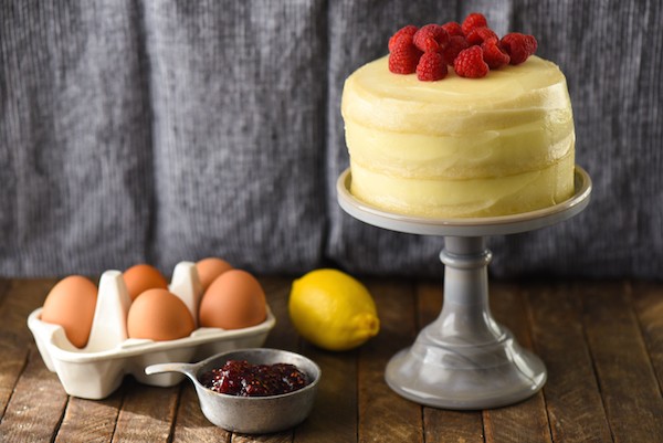 Lemon & Raspberry Cake for Two - This sweet little cake is bursting with enough fruit flavor to brighten up a cold winter day. | foxeslovelemons.com